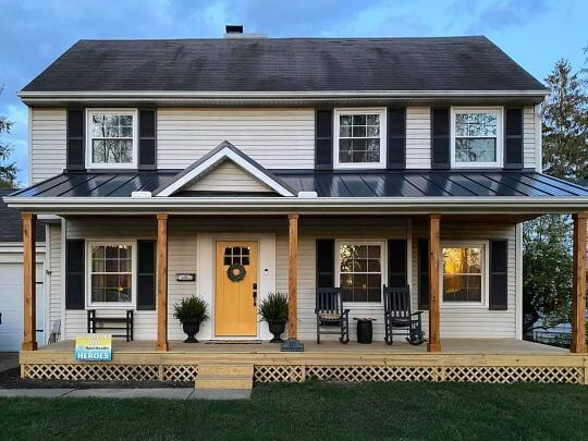 new porch on house